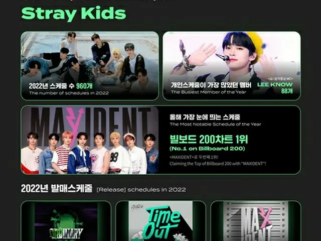 「Stray Kids」の多忙な一年…「総スケジュール数は960件」活動レポート公開（画像提供:wowkorea）