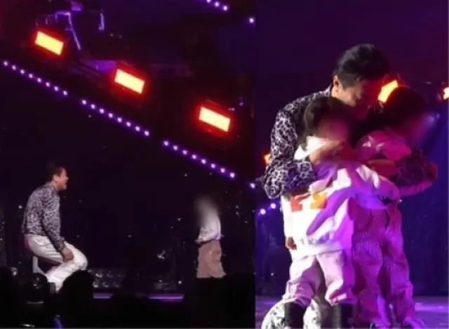 J.Y.Park（パク・チニョン）、2人の娘が乱入で公演中断？パパの満面の笑みで「ママのところに行っていて」（画像提供:wowkorea）
