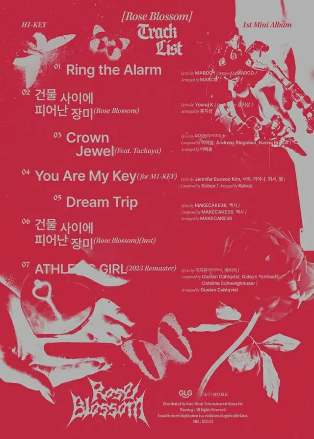 「H1-KEY」、1stミニアルバム「Rose Blossom」トラックリスト公開！「宇宙少女」EXY＆「DAY6」Young Kが参加（画像提供:wowkorea）