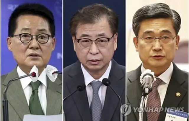 左から朴智元氏、徐薫氏、徐旭氏（資料写真）＝（聯合ニュース）