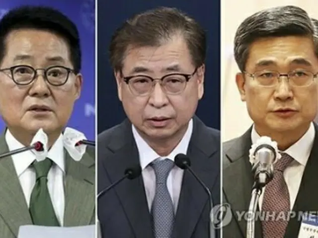 左から朴智元氏、徐薫氏、徐旭氏（資料写真）＝（聯合ニュース）