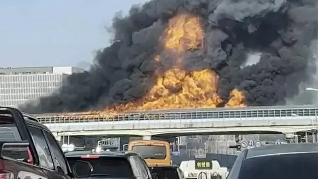 果川・高速道路での大規模火災…6人死亡・29人負傷（画像提供:wowkorea）