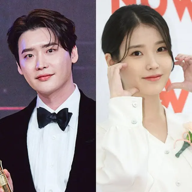 熱愛を認めたイ・ジョンソクとIU。（画像提供:wowkorea）
