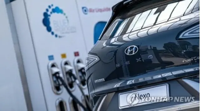 現代自動車のＦＣＶ「ネッソ」（同社提供）＝（聯合ニュース）≪転載・転用禁止≫