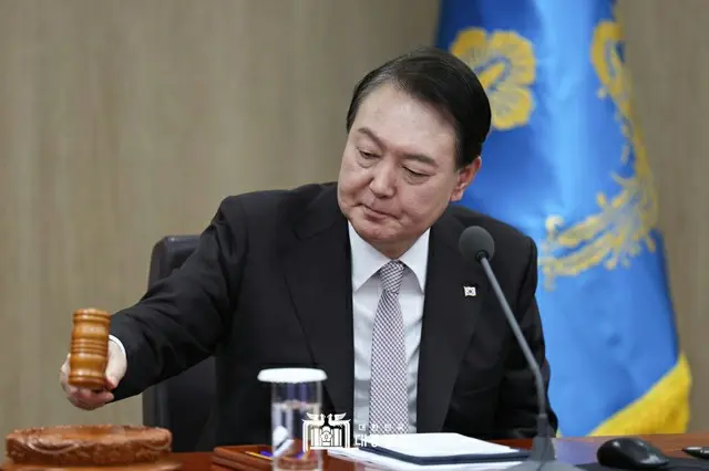 2023年第1回国務会議を進行している尹大統領（画像提供:wowkorea）