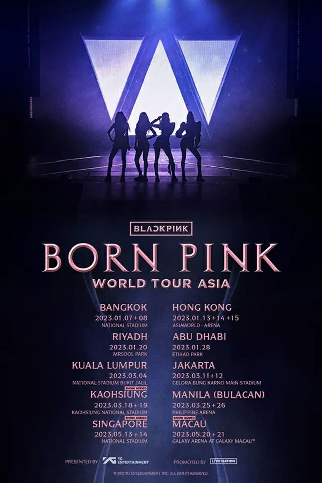 【公式】「BLACKPINK」、ワールドツアー「BORN PINK」アジア追加公演決定（画像提供:wowkorea）