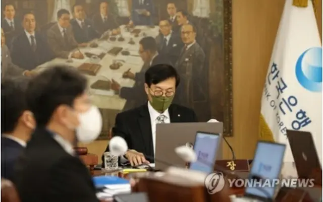 金融通貨委員会を主宰する韓国銀行の李昌鏞（イ・チャンヨン）総裁（資料写真、写真共同取材団）＝（聯合ニュース）