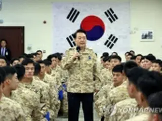 尹大統領がUAE派遣中の韓国部隊を訪問　将兵を激励