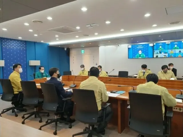 ネパールでの旅客機墜落事故を巡る合同対策会議（外交部提供）＝（聯合ニュース）≪転載・転用禁止≫