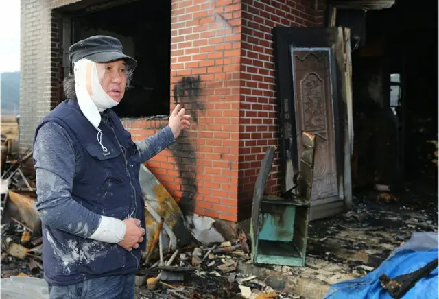 無防備の70代男性が火災から老夫婦を救い話題に＝韓国慶州市（画像提供:wowkorea）
