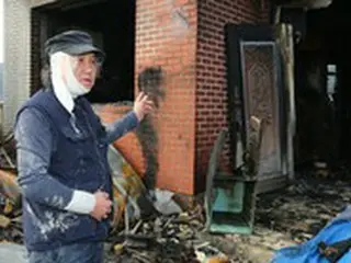 無防備の70代男性が火災から老夫婦を救い話題に＝韓国慶州市