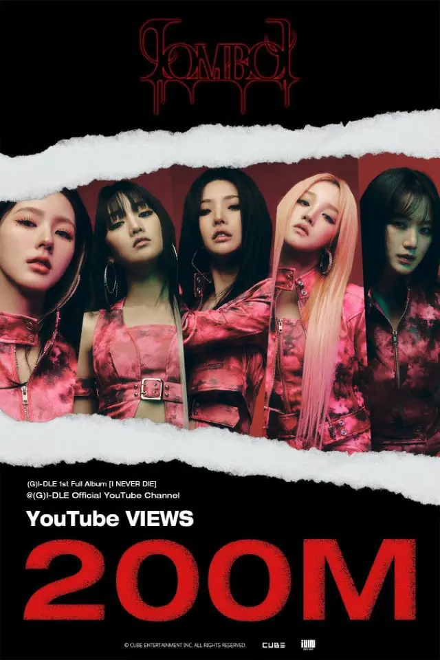 「(G)I-DLE」、シンドローム級のヒット曲「TOMBOY」のMVがYouTubeで2億回の再生回数…通算2本目の記録（画像提供:wowkorea）