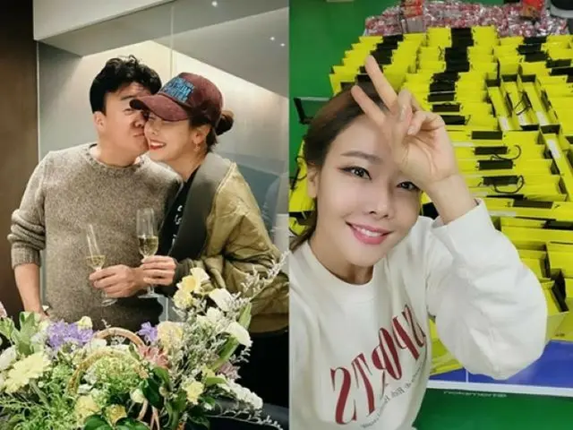 料理研究家ペク・ジョンウォン＆女優ソ・ユジン夫婦、結婚10周年を迎えてもほほにチューのラブラブショット（画像提供:wowkorea）