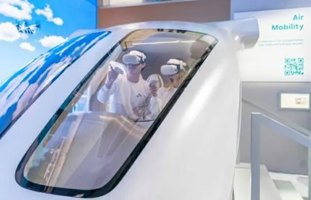 韓国・釜山で「都心航空交通（UAM）」が展示されている様子（画像提供:wowkorea）