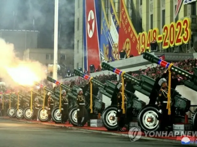 北朝鮮の朝鮮中央通信は９日、前日に平壌の金日成広場で閲兵式（軍事パレード）が行われたと報じた＝（朝鮮中央通信＝聯合ニュース）≪転載・転用禁止≫