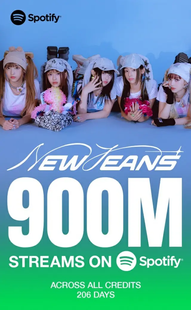 ”グローバル人気”「NewJeans」、Spotify累積再生回数9億回突破（画像提供:wowkorea）