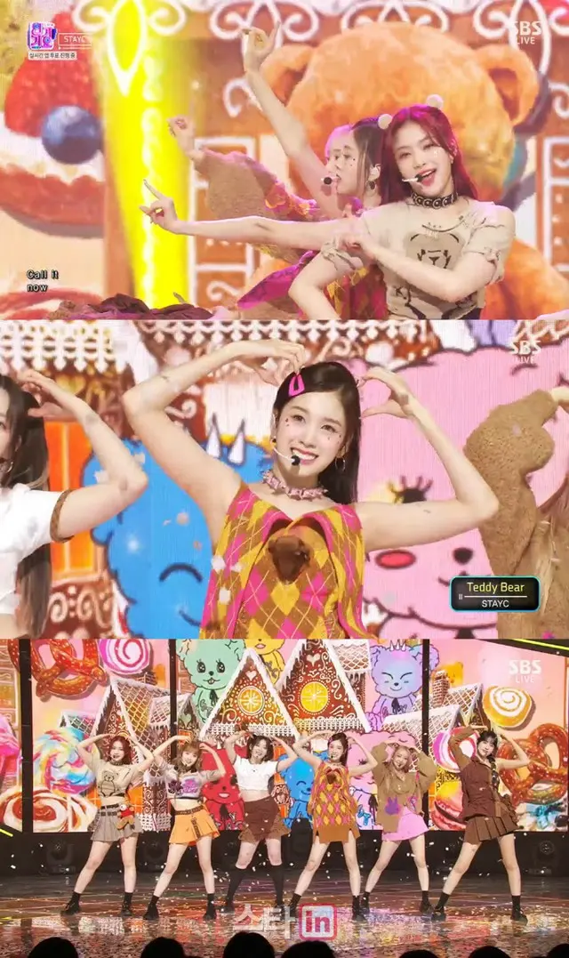 「STAYC」、「Teddy Bear」クマダンスで”ラブリー＆フレッシュ”な魅力発散…「人気歌謡」ではじけるパフォーマンス（画像提供:wowkorea）