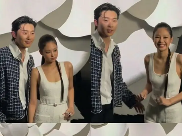 パク・ソジュンが「BLACKPINK」JENNIEの隣でマナーのある姿を見せた（画像提供:wowkorea）