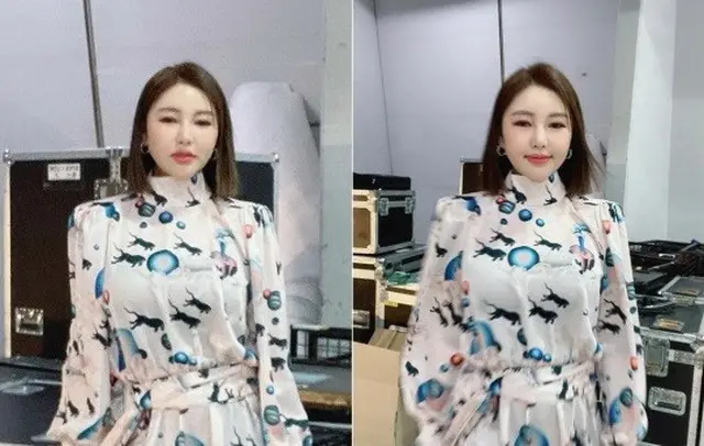 歌手ソン・ガインがソウルファッションウィークに参加した。（画像提供:wowkorea）