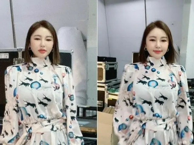 歌手ソン・ガインがソウルファッションウィークに参加した。（画像提供:wowkorea）