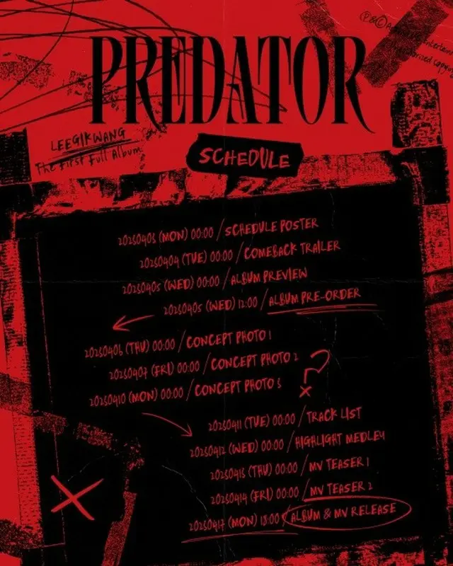 イ・ギグァン（Highlight）、除隊して4年ぶりにソロアルバム「PREDATOR」を4月17日リリース（画像提供:wowkorea）
