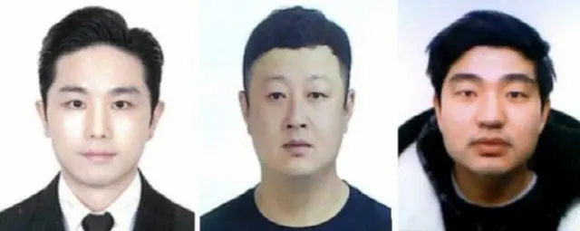 先月29日、ソウル江南区駅三洞のアパート団地前で40代女性を拉致・殺害した容疑で拘束された被疑者3人。左からイ・ギョンウ（35）、ファン・デハン（35）、ヨン・ジホ（29）。（画像提供:wowkorea）