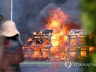 韓国北東部の山火事　約８時間後にほぼ消し止められる＝約１００棟に被害