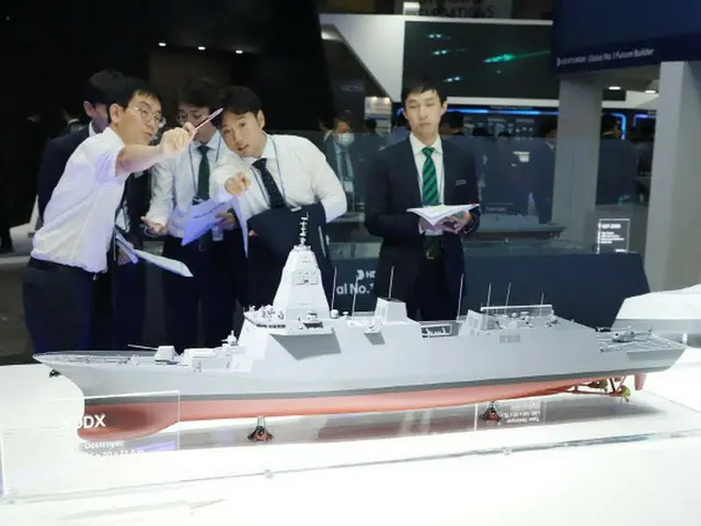 HD現代が開発中の次世代駆逐艦の模型（画像提供:wowkorea）