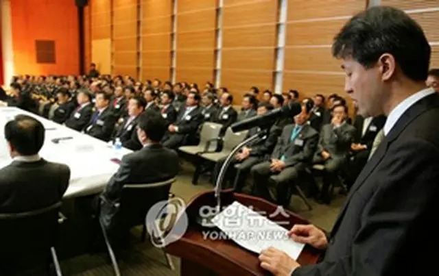 統合防衛会議であいさつする呉市長＝22日、ソウル（聯合）