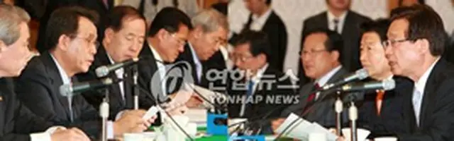 党政高位協議会のようす＝6日、ソウル（聯合）