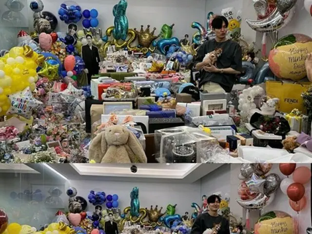 俳優イ・ミンホ、部屋を埋め尽くす誕生日プレゼントに感謝（画像提供:wowkorea）