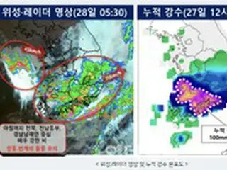 南部地方被害続出…全羅・済州最大250mm「豪雨」予報＝韓国