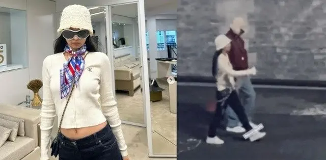 「BLACKPINK」JENNIE、「BTS（防弾少年団）」Vとのパリデート衣装セルフ認証？…2か月ぶり「熱愛説」を再召喚（画像提供:wowkorea）