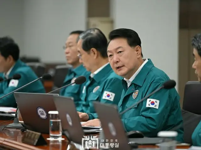 韓国の尹錫悦大統領が18日、ソウルの大統領室で国務会議を主宰している様子（画像提供:wowkorea）