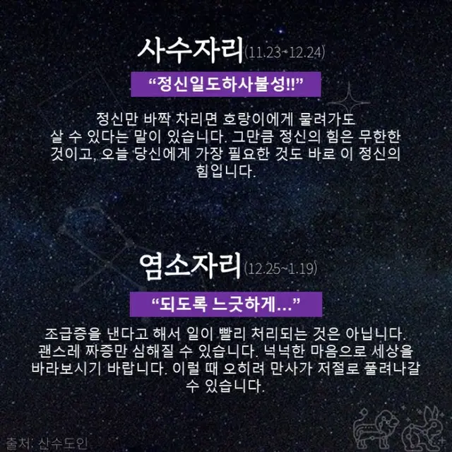●いて座、●やぎ座（画像提供:wowkorea）