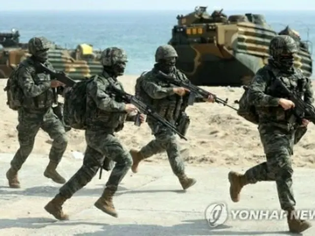 ２０２３年３月に浦項で行われた韓米合同上陸訓練「双竜訓練」の様子（資料写真）＝（聯合ニュース）
