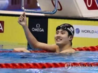 世界水泳　韓国の黄宣優が２００自由形で銅＝前回銀に続くメダル