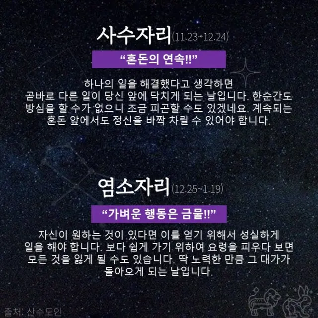 ●いて座、●やぎ座（画像提供:wowkorea）