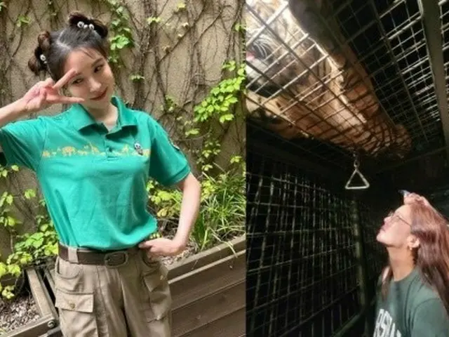掲載された動物園での記念写真に正反対な反応だ。BoAは「成功したオタク」タイトルを獲得し、ファン・ジョンウムは動物虐待を見物したと非難された。（画像提供:wowkorea）