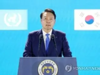 尹大統領「国連軍の犠牲で今の韓国がある」　休戦協定７０周年記念式典