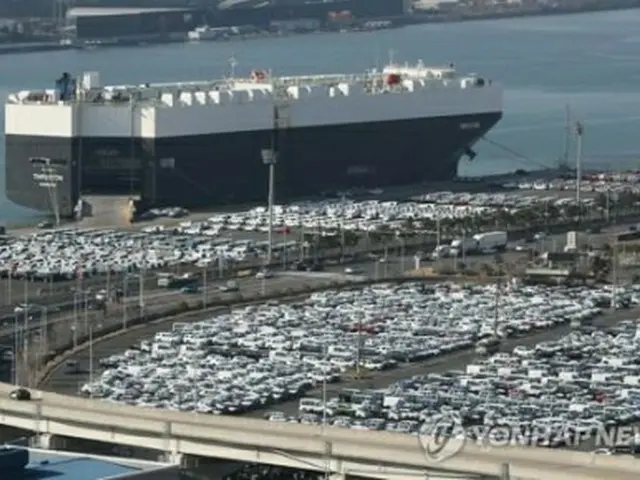 現代自動車の蔚山工場の輸出船積埠頭（ふとう、資料写真）＝（聯合ニュース）