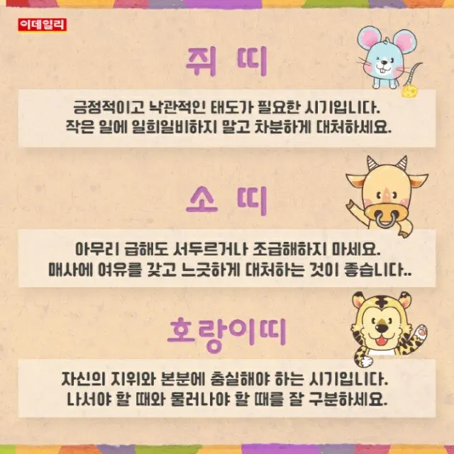 ●子年●丑年●寅年（画像提供:wowkorea）