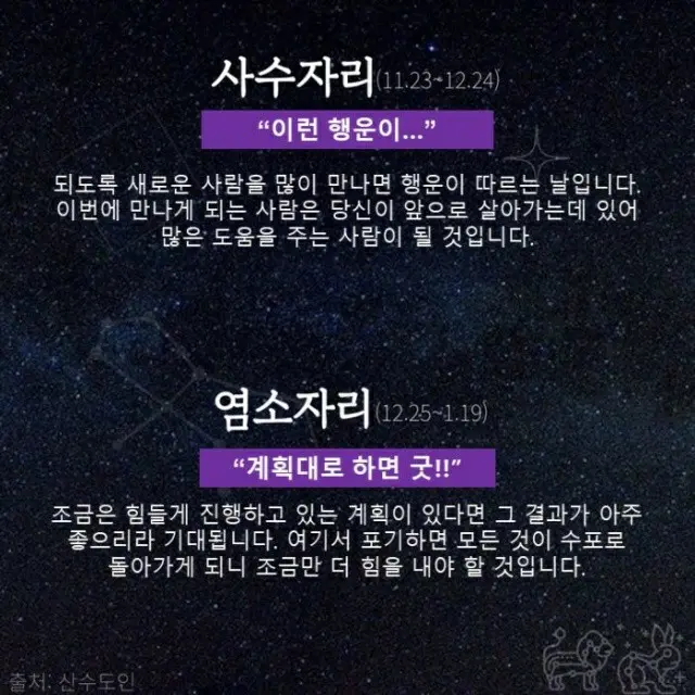 ●いて座、●やぎ座（画像提供:wowkorea）