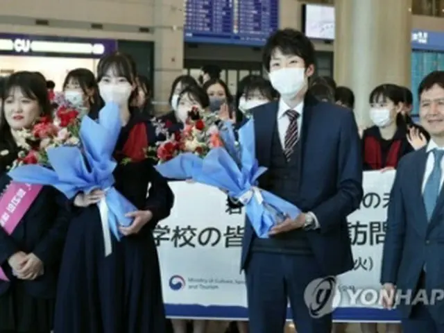 今年3月、修学旅行で韓国を訪れた熊本県のルーテル学院高校の生徒たち（共同取材）＝（聯合ニュース）