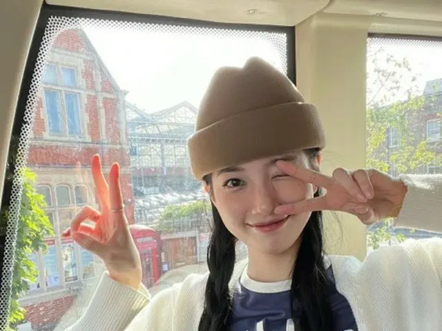 スジ（元miss A）、独特な形の帽子を被っても分かる美しさ”ロンドンに現れた女神”（画像提供:wowkorea）