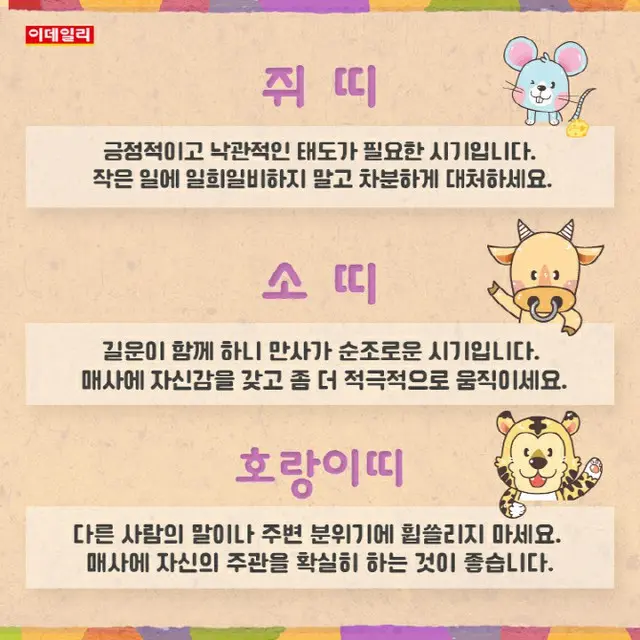 ●子年●丑年●寅年（画像提供:wowkorea）