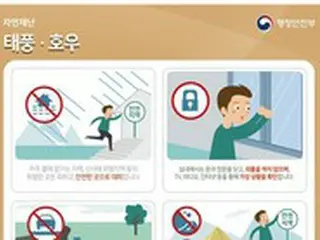 韓国行政安全部、台風6号北上に危機警報レベル「警戒」