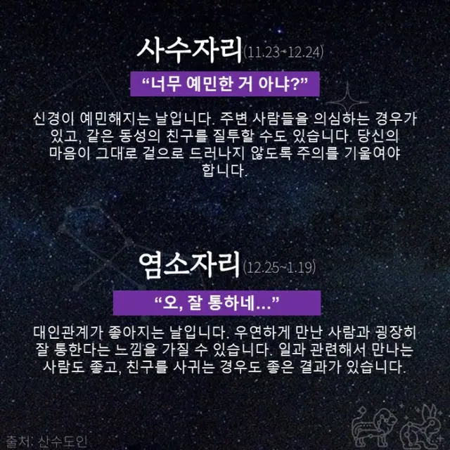 ●いて座、●やぎ座（画像提供:wowkorea）