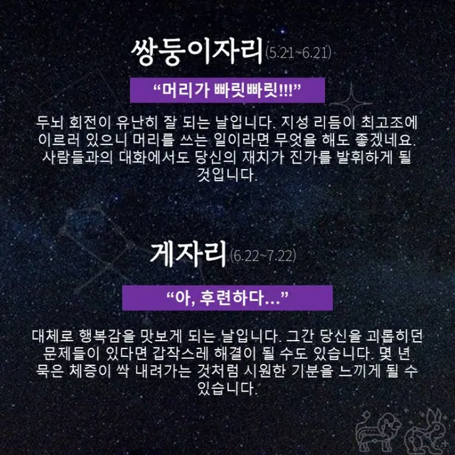 ●ふたご座、●かに座（画像提供:wowkorea）