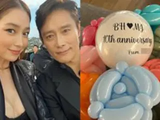 女優イ・ミンジョン、夫イ・ビョンホンと結婚10 周年に感動…幸せなママ